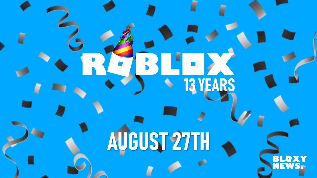 Bloxy News On Twitter Bloxynews Lucky Number 13 Roblox Turns 13 Years Old In Just 1 Month August 27th How Long Have You Been Playing Roblox For Https T Co 6jtnob47mt - roblox number 13