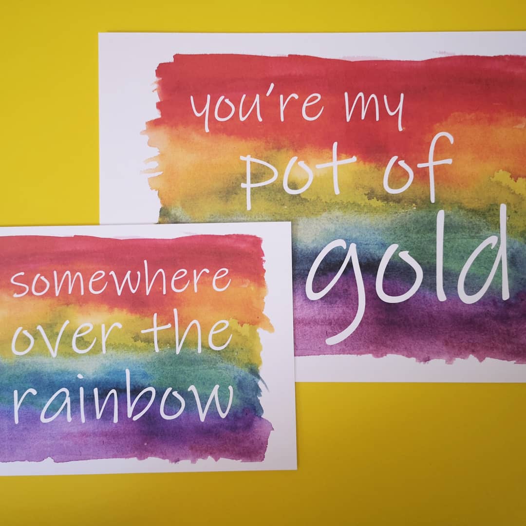 Has anyone managed a 🌈 spot with all of the mixed up weather this weekend? These new rainbow quote prints are now listed on my Etsy shop 🙌 #watercolour #rainbow #rainbows #colourmehappy #colourmyeveryday #somewhereovertherainbow #youremypotofgold #daddyslittlegirl #wizardofoz