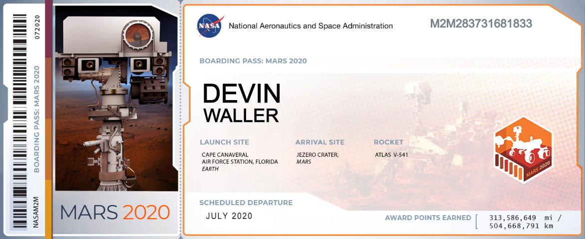 dstewartspace's tweet photo. My name is going to Mars with @NASAMars2020! Add yours https://t.co/skfSaTrSNz https://t.co/pan7w9bO6Z