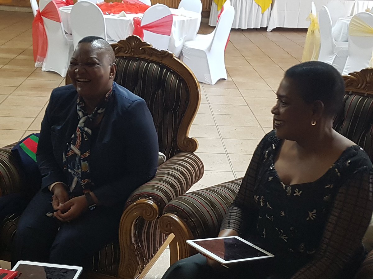 SamMakondo's tweet photo. Limpopo Edu MEC Polly Boshielo @PollyBoshielo and SG Beauty Mutheiwana getting a briefing ahead of the last day of the ABC Motsepe Choral Eisteddfod at Bolivia Lodge. The MEC will later today deliver the closing address. https://t.co/2LxNJQqStK