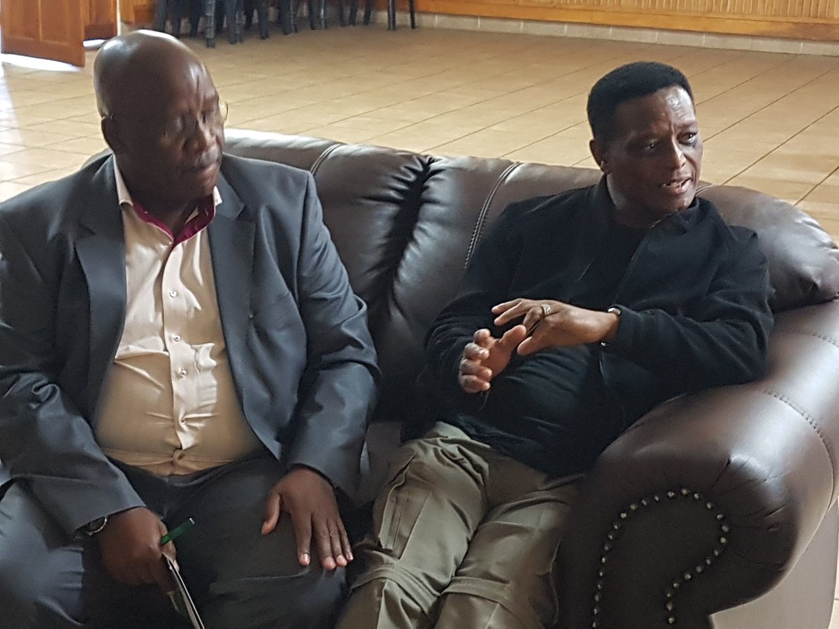 SamMakondo's tweet photo. Limpopo Edu MEC Polly Boshielo @PollyBoshielo and SG Beauty Mutheiwana getting a briefing ahead of the last day of the ABC Motsepe Choral Eisteddfod at Bolivia Lodge. The MEC will later today deliver the closing address. https://t.co/2LxNJQqStK