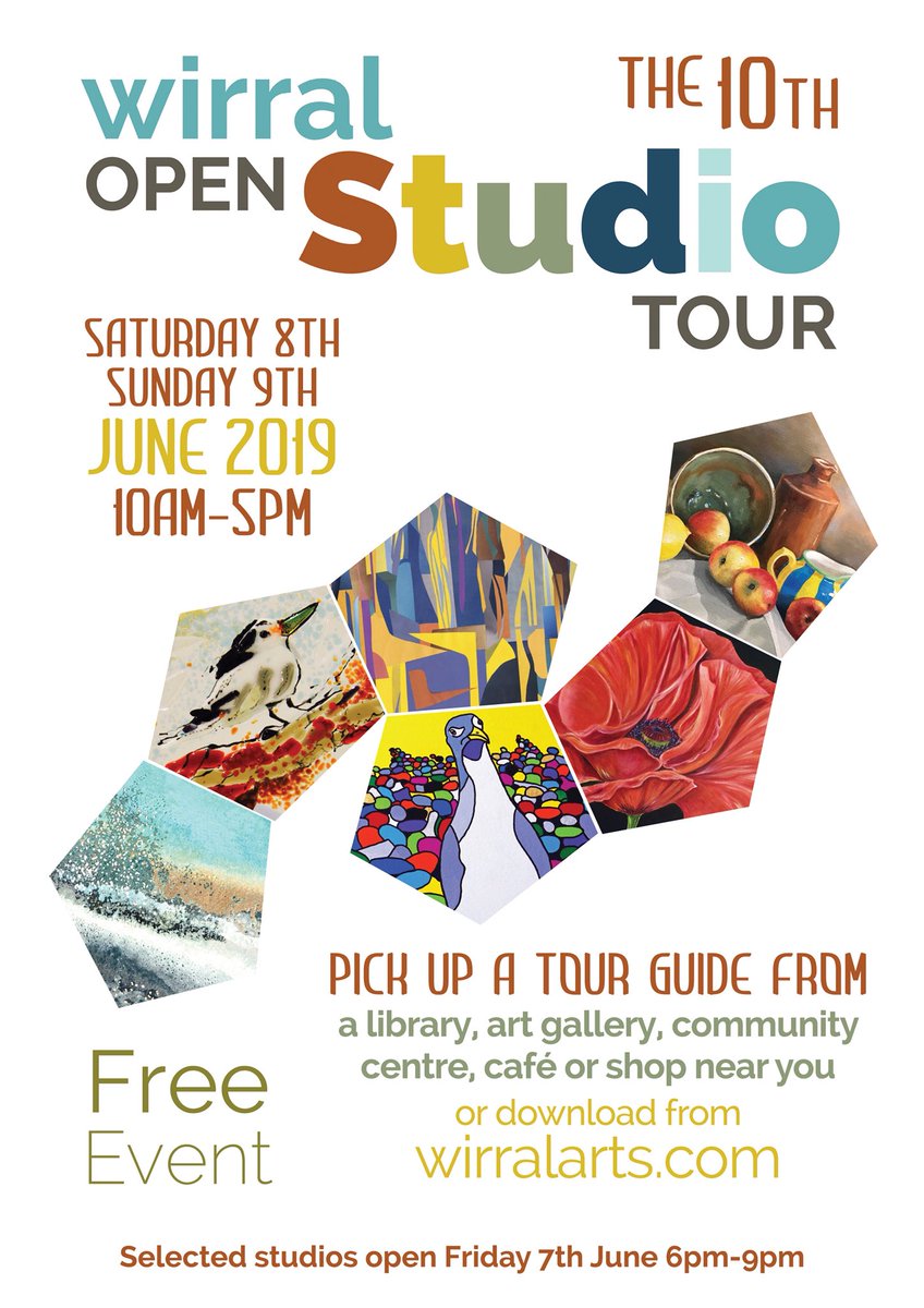 WirralStudios's tweet photo. Just 5 days to go for the 10th Wirral  Open Studio Tour 2019 with 65 Artists in 34 Studios. Is going to be amazing. https://t.co/jbkYQckdI5