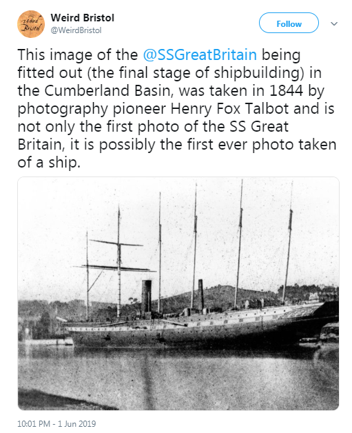 False: This photo isn't the Cumberland Basin. The location is still in the city centre opposite where the <a href="/SSGreatBritain/">Brunel's SS Great Britain</a> was launched. Brandon Hill is in the background and Clifton Wood on the left.   x.com/WeirdBristol/s…