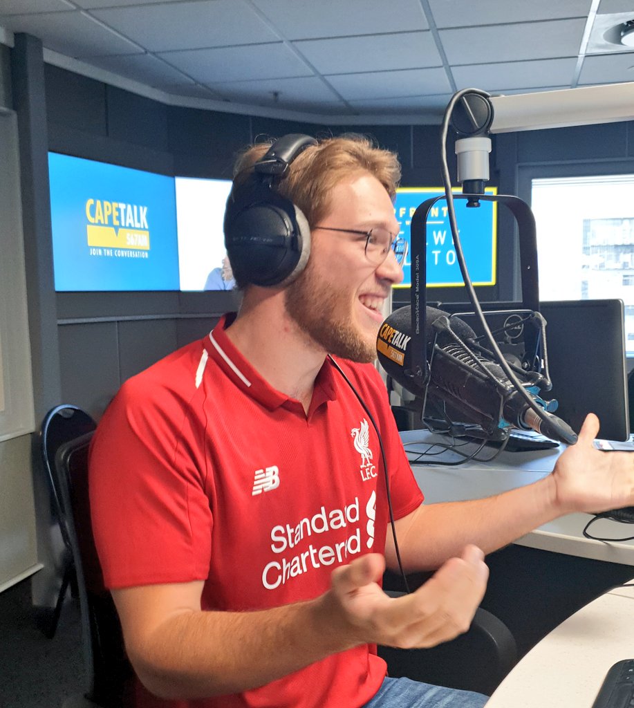 CapeTalk's tweet photo. Our sports anchor @nickarchibaldza showing his colours this morning ! #UCLfinal https://t.co/saGlaCrl1R