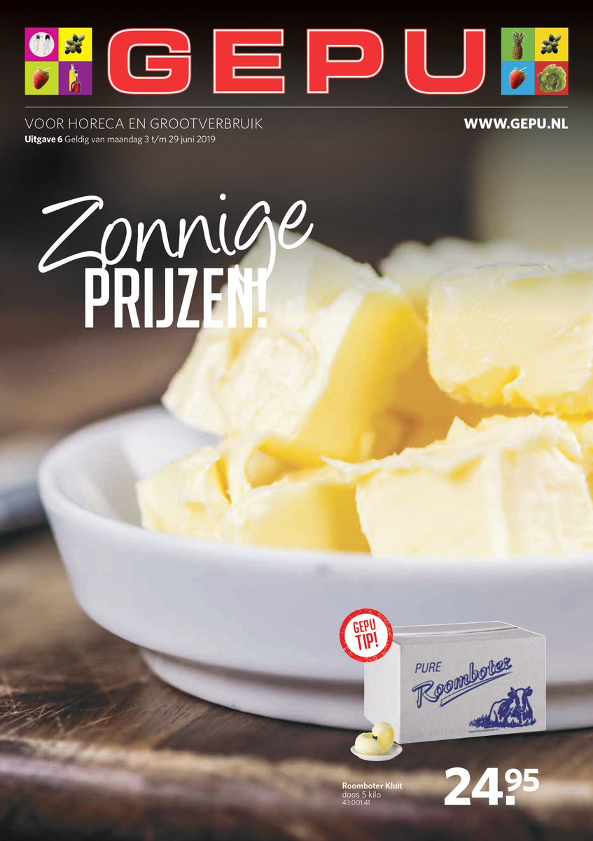 Zonnige prijzen bij GEPU! Bekijk nu #actiefolder 6 via deze link:
bit.ly/2wrZmC6 

#Utrecht #groothandel #horeca #folder #prijsknallers