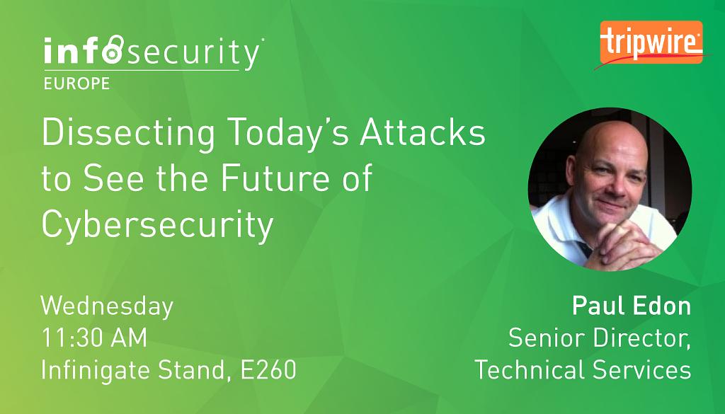 pjnorris's tweet image. Join Tripwire at the Infinigate UK Stand (E26) during Infosecurity to hear Paul Edon present “Dissecting Today’s Attacks to See the Future of Cybersecurity.” 🔭 Don’t miss it! #Infosec19