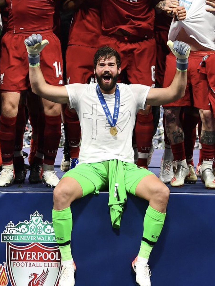 GavCalver's tweet photo. Delighted for @AnneCalver that @LFC won the @ChampionsLeague, but even happier to see their goalkeeper, @Alissonbecker, giving all the glory to Jesus. Us British Christians have a lot to learn from our South American brothers and sisters about not being ashamed of the Gospel! https://t.co/eVYxmENI0g