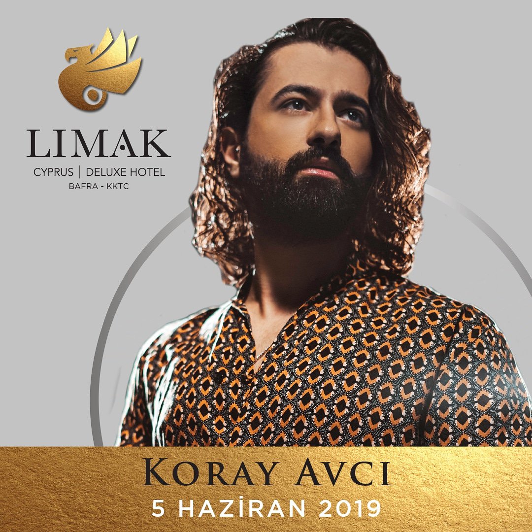 limakcyprus's tweet photo. Koray Avcı Ramazan Bayramı 2.günü sahne alacaktır. 
#limakcyprus #korayavcı #tatil #yaztatili #kıbrısotelleri #kıbrıstatili #kıbrıskonser #famagusta #casino #konser https://t.co/gp21ZSSx0f