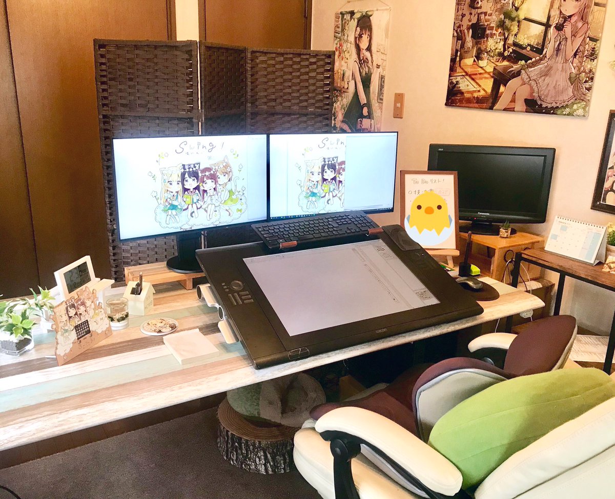 描いてる絵と同じ世界観の部屋 絵描きさんの作業環境が見たい 佐倉おりこ 単行本発売中 のイラスト