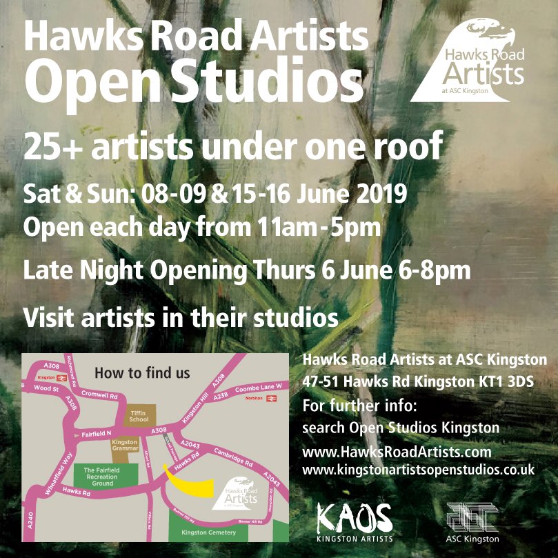 asckingston's tweet photo. Ben Nicolas will be exhibiting his work @KingstonAOS Open Studios 8-9 &amp; 15-16 June @ascstudios 47-51 Hawks Rd #KingstonUponThames Late night opening 6 June. @jaminnicolas https://t.co/w76FIzisa0 #ceramics #painting #nature #openstudios https://t.co/AblqXCVwQV