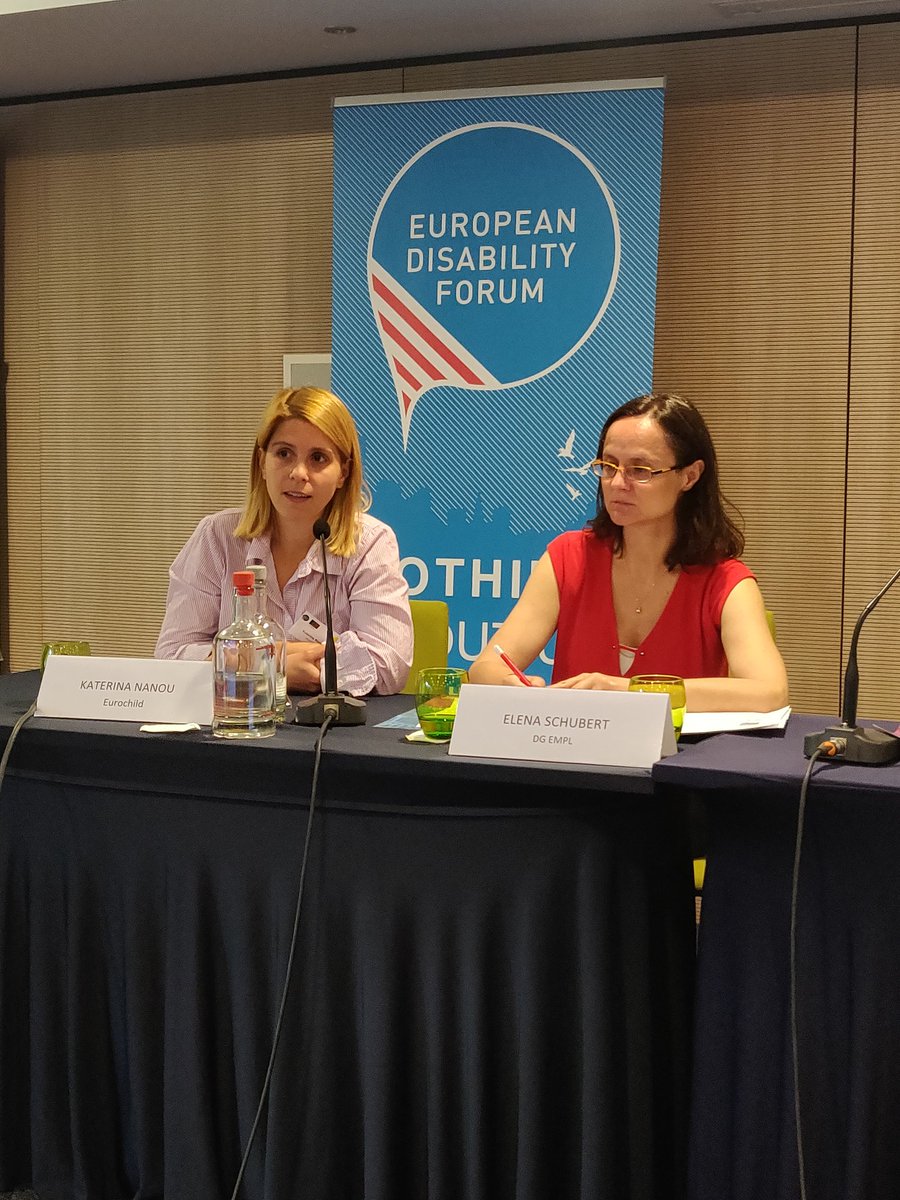 MyEDF's tweet photo. @katnanou from @Eurochild_org explains how the #EuropeanSemester is influencing countries in prioritising #deinstitutionalisation! #EEGCommunity #EDFAGA https://t.co/J4vQTajhvG