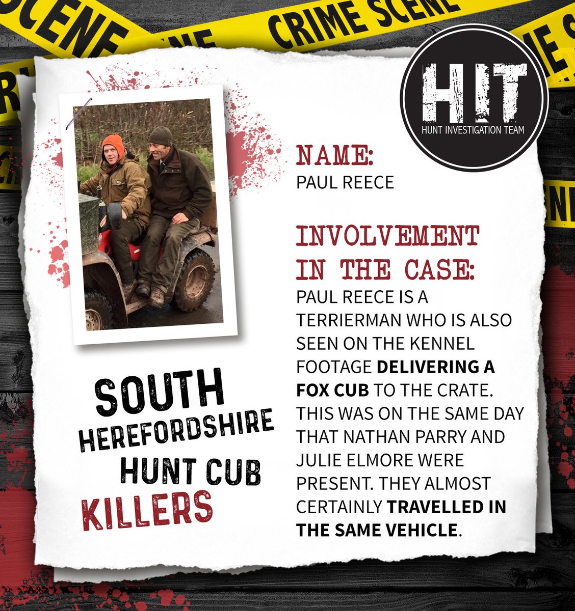 FoxHITeam's tweet photo. Guilty.
Two members of the defunct and infamous South Herefordshire Hunt who pleaded guilty to multiple counts of animal cruelty in relation to the parts they played in taking wild fox cubs to the hunts kennels in 2016.
The trial continues against 3 other hunt members.
 HIT. https://t.co/MZqPp5Y7MM