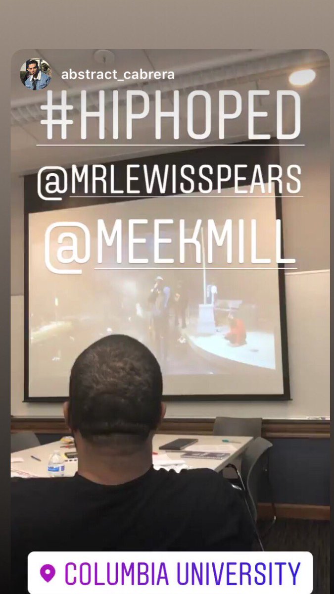 mrlewisspears's tweet photo. @kismetofkings and I led a workshop titled, “The Evolution of @MeekMill the Hip Hop SUPERHERO.” In the presentation for @TheRealHipHopEd conference, we explored the life and lyrics of @MeekMill while admiring his #CriminalJusticeReform efforts!

#hhec #thehoodtoharvard https://t.co/v2LXZzRdO7