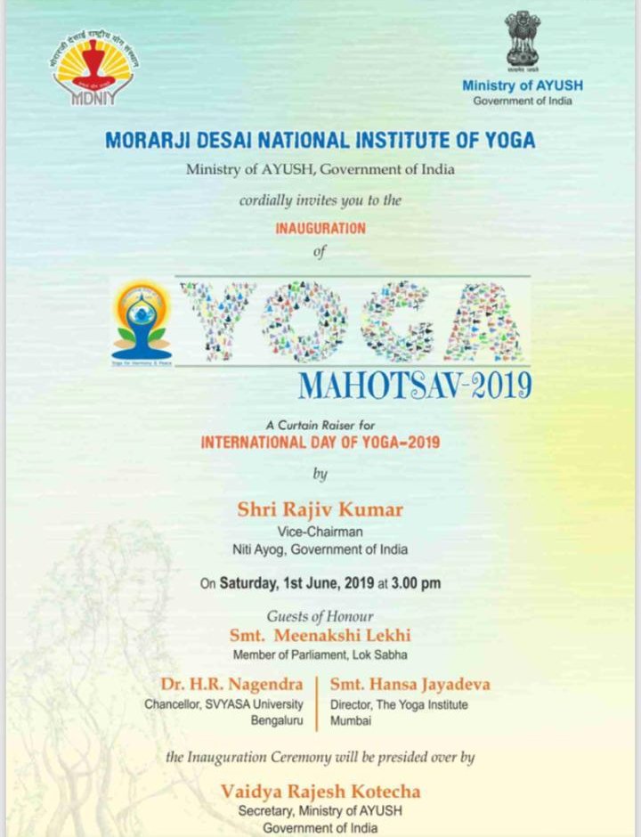 beanindian2020's tweet photo. #yoga #mahovtas 2019. Congratulations for the #inaguration2019 session in Delhi @moayush https://t.co/vrXgzbsWUI