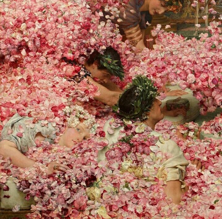 Miow 薔薇の日 ヘリオガバルスの薔薇 18 ローレンス アルマ タデマ わずか14歳でローマ帝国第23代皇帝に即位し その退廃的かつ倒錯的な性と奇行の数々により18歳で皇帝の座を追われ処刑された少年皇帝ヘリオガバルス ローマ史上最悪の君主として