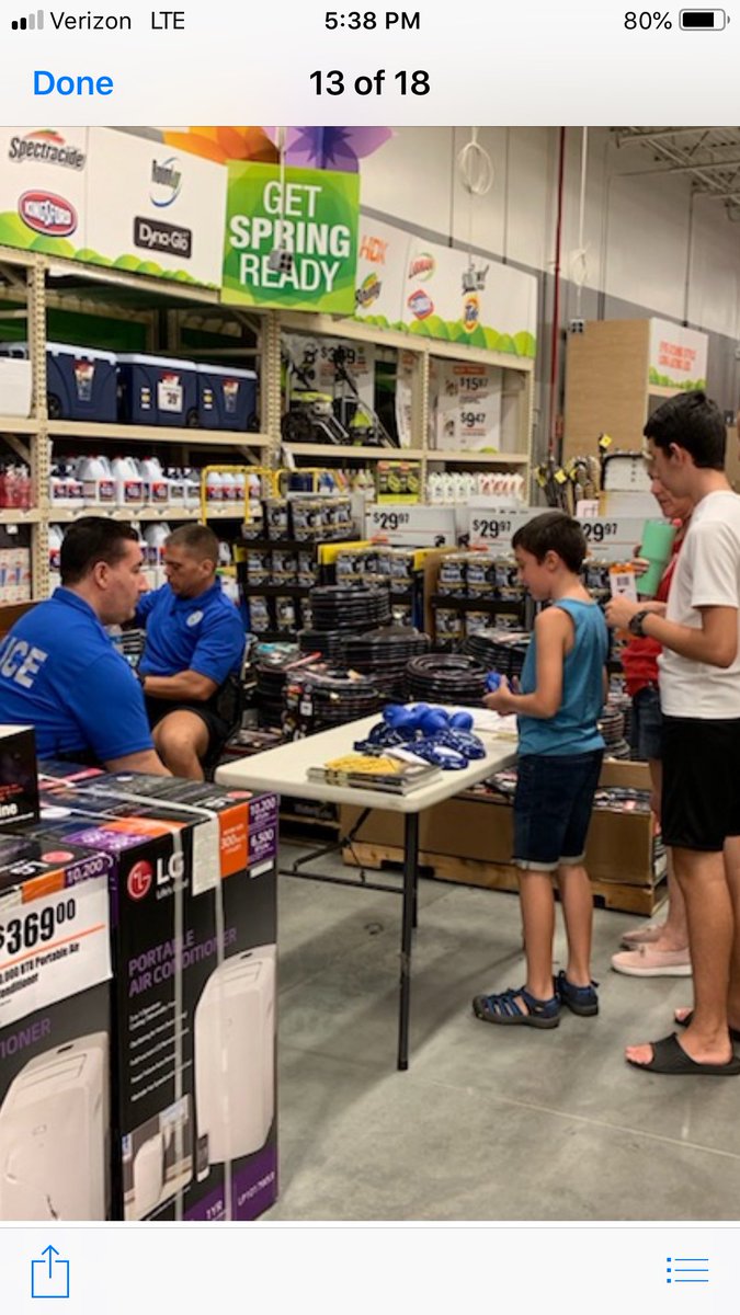 steve_nell's tweet photo. Hurricane Preparedness at 6975 Saturday. Thanks to our great partners. Cape Coral PD fingerprinting at the Kids Workshop, CERT, Ryobi, Culligan, HDE, HDI, and great involvement by our committed associates. https://t.co/aFHo5xIDlD