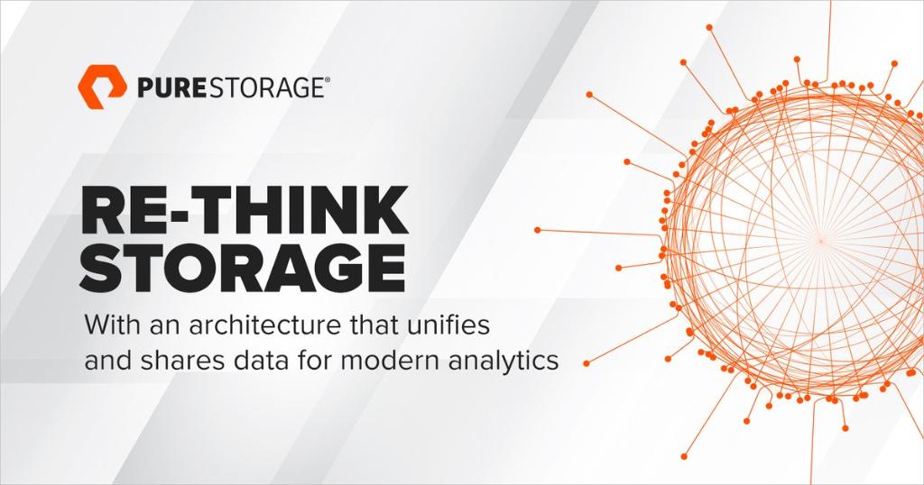 PureStorageMEA's tweet photo. Itβs time to rethink storage! Eliminate data silos and unify data on a single powerful platform. Learn how Pure Storage built a #datahub to unify data and power analytics and AI: https://t.co/upiNJZZEYI #unifydata https://t.co/FAF797KXop