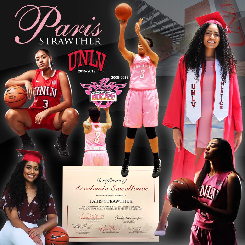 Congratulations, to Paris Strawther On Her Graduation From UNLV. We Would Like Wish Her Tremendous Success! 🏀✅🎯💯🎓