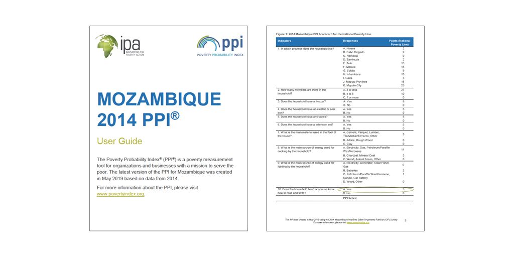 In case you missed it: we've released the new Mozambique PPI! Available in English and Portuguese: buff.ly/2YYaKBW