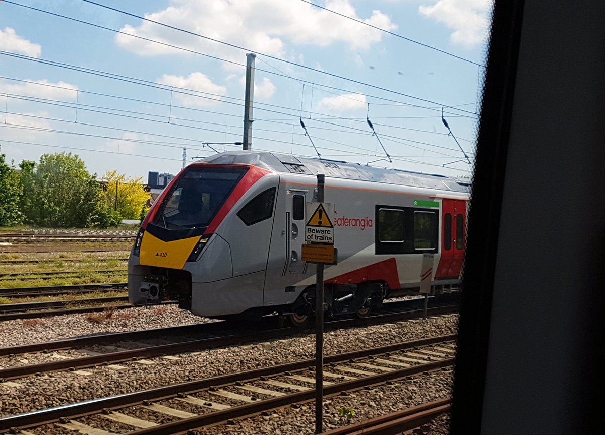Finally saw my first Abellio #GreaterAnglia Stadler #FLIRT train on testing manoeuvres in #Ipswich the other day. #Class745 #BritishRail #railways #Suffolk