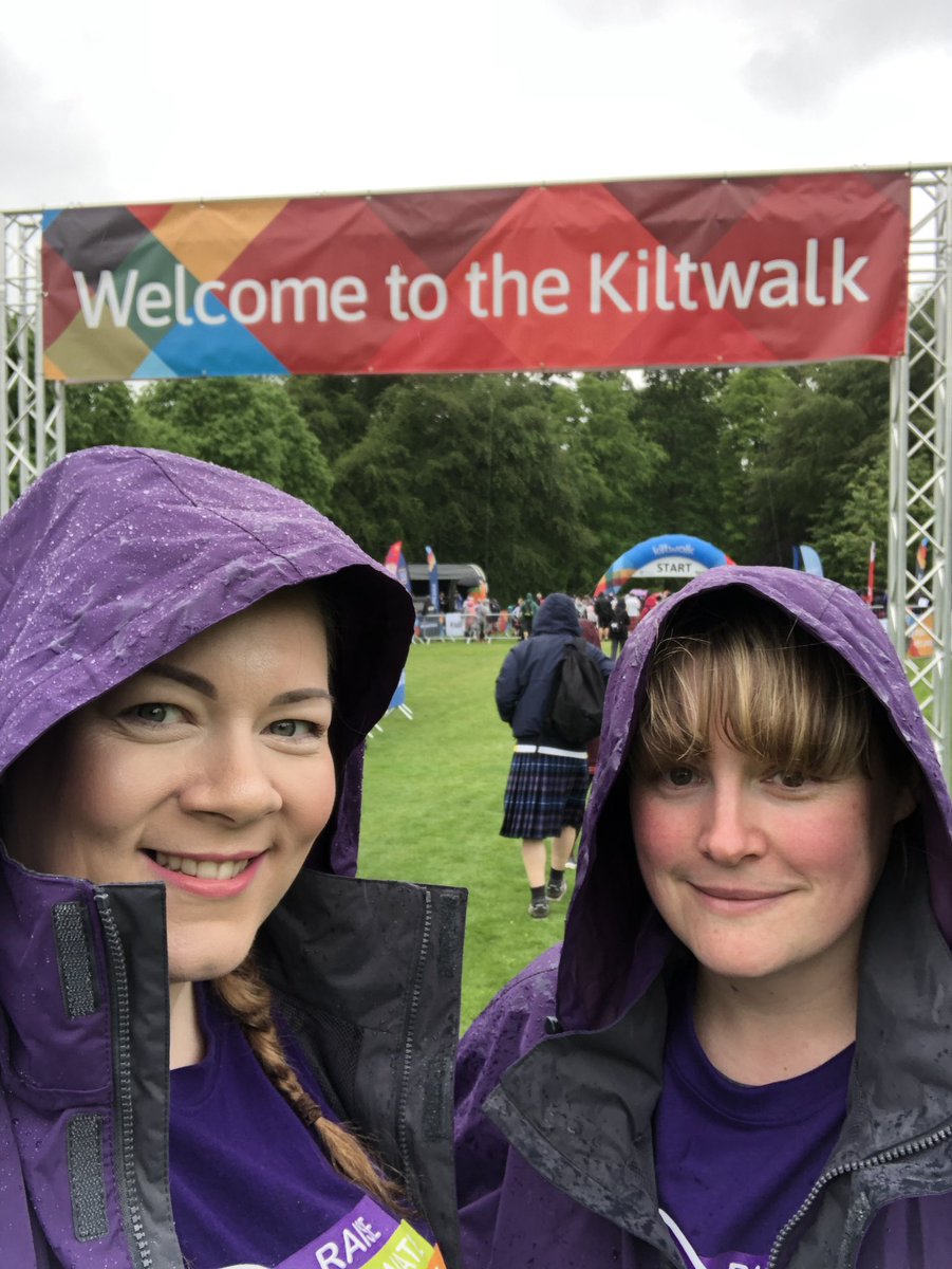 @kelmun31 It may be raining but we are still smiling @thekiltwalk #KiltWalkAberdeen  great to see our  walkers lacing up their trainers and supporting @ENABLEScotland 👍🏻