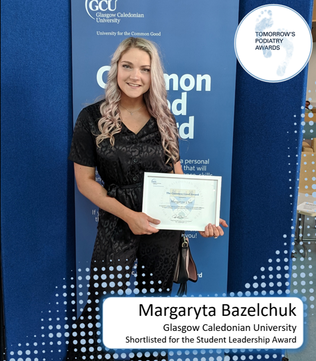 In the run up to announcing the winners on June the 15th we’re spotlighting our shortlisted nominees. 

Our 1st is Margaryta Bazelchuk, a final year student from <a href="/GCUPodiatry/">GCU Podiatry</a>.

See why she was nominated at: 

facebook.com/TomorrowsPods/…

#TomorrowsPods #NextGenPods   #StudyPodiatry