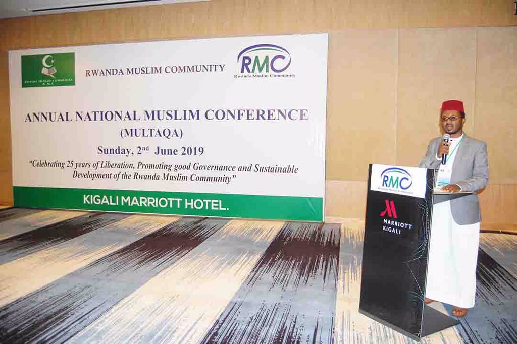MajSewanyana's tweet photo. Annual Muslim Conference underway at Marriott Hotel Kigali. @IMunyakazi @HarelimanaAK @islamrwanda @SheikhSalehh @RwandaGov @RwandaLocalGov  #RMCMultaqa2019 #RwOT https://t.co/SSaYsmpLzI