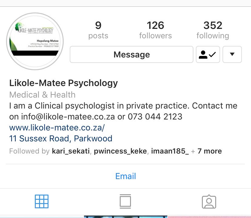TumiTaryn's tweet photo. Often see posts asking for recommendations for a black female psychologist. Here is a great recommendation based in North JHB #GirlTalkZA https://t.co/2hl4lc5D52