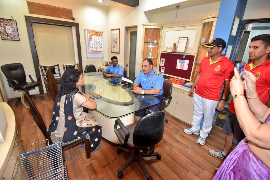 On the occasion of her 20th anniversary, officers &amp; men of indigenous Missile Destroyer #INSMysore visited #BalAnand, World Children Welfare Trust India, Chembur, Mumbai, a welfare organisation that provides care &amp; shelter to orphaned, homeless &amp; special children 1/2