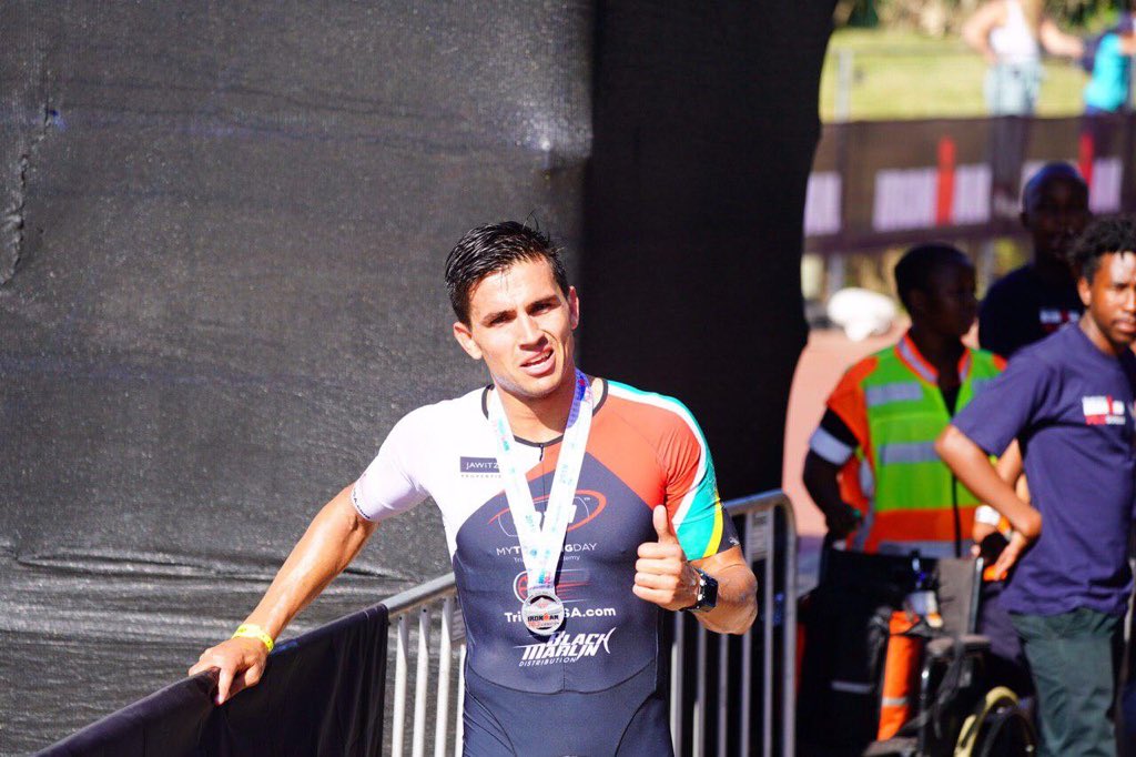 Congratulations to <a href="/ruuzes_Meyer/">Rohan Meyer</a> on being the first male to cross the finish line at #IM703Durban. The sweat and hours devoted to perfecting your performance have paid off #SBIronman