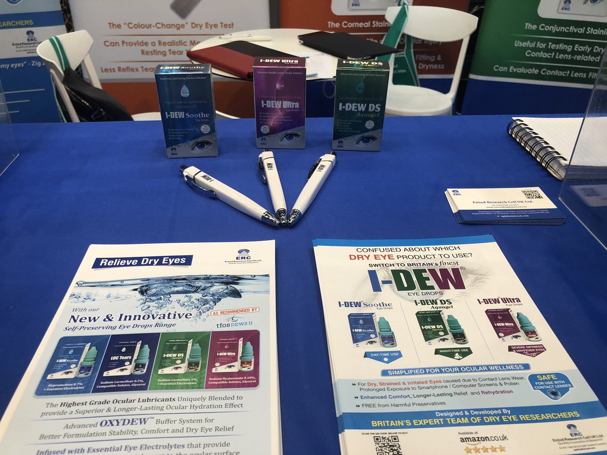 EntodPharma's tweet photo. ERC &amp; ENTOD at the British Contact Lens Association (BCLA) Annual Conference  2019 in Manchester (UK) showcasing everyone’s favourite ophthalmic brand I-DEW.

#alwayslearning 
#bcla2019
#idewuk
#idew https://t.co/nkjIGTONNN