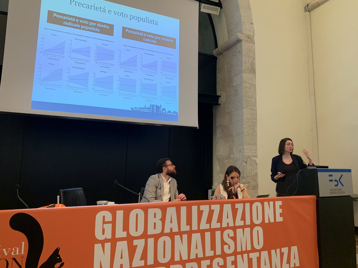 CEST_Official's tweet photo. .@SocialLore (@unibirmingham) al nostro evento al @economicsfest “Il declino dello soddisfazione sul luogo di lavoro sembra spiegare più della paura di perdere il lavoro l’inclinazione a votare per partiti radicali, di destra o di sinistra.” #Festivaleconomia2019 #CESTevents https://t.co/9nNspAUVd2