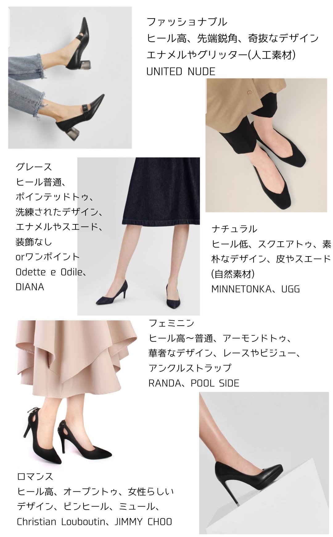 P 春秋 おしゃれは足元から ということで 各pdに似合いそうなイメージのパンプス 黒 を簡単にまとめてみた キュート あまりにも幅が広すぎて迷走気味 それにしても足元だけなのに各pd個性がすごい Pd的オススメのシューズブランドや意見等あれば