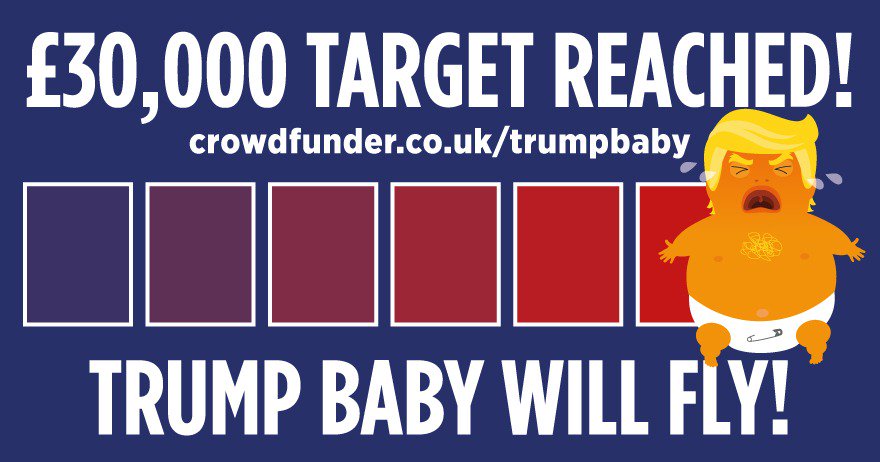 TrumpBabyUK's tweet photo. So, Trump Baby is going to fly again! 

Together we raised £30,000 for @JawaabUK @SistersUncut @UNITEDWEDREAM @sunrisemvmt @PPFA and @UKSCN1 - organisations working every day to defeat Trump's toxic politics.

Let's raise even more for them - £50k?!
https://t.co/TRU3ozXqlO https://t.co/wwgTCCGkdB