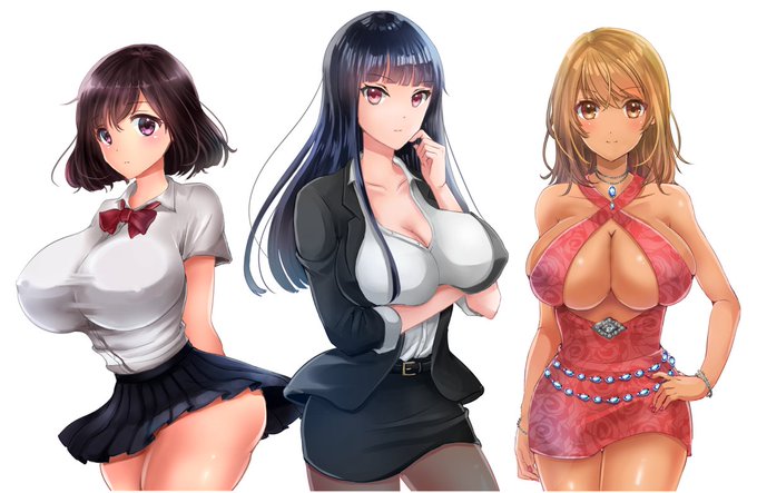 立ち絵できたぞー
一人目がおっぱいでか杉た 