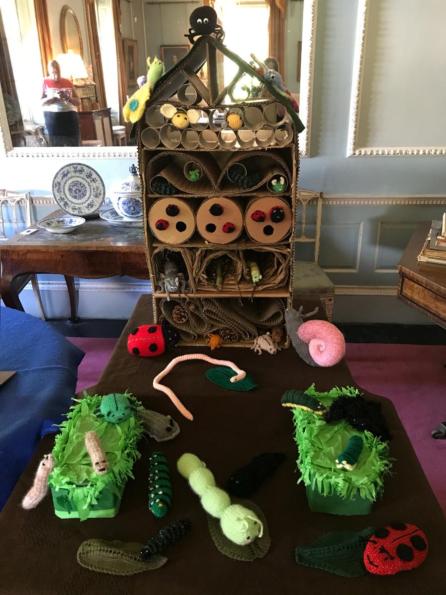 NTOrmesbyHall's tweet photo. Vacancies at the bug hotel.
Check in 3pm.
Created by the knit and natter group and cardboard master Bev Smith.
#halfterm #bugstrail #bugdetectives #bugs #bughome #bughotel #knittedbugs #knittingclub #getcreative #cardboardcreation https://t.co/s5t8iEIYoa