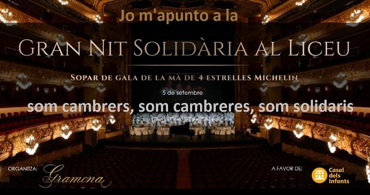 Som cambreres i cambrers compromesos. Si vols participar a la Gala solidària més màgica de l'any i aportar allò que millor saps fer per una causa justa *Et necessitem per fer-ho possible*. *Comptem amb tu! 
truca'm  al 648182627 o jroldan@casaldelsinfants.org