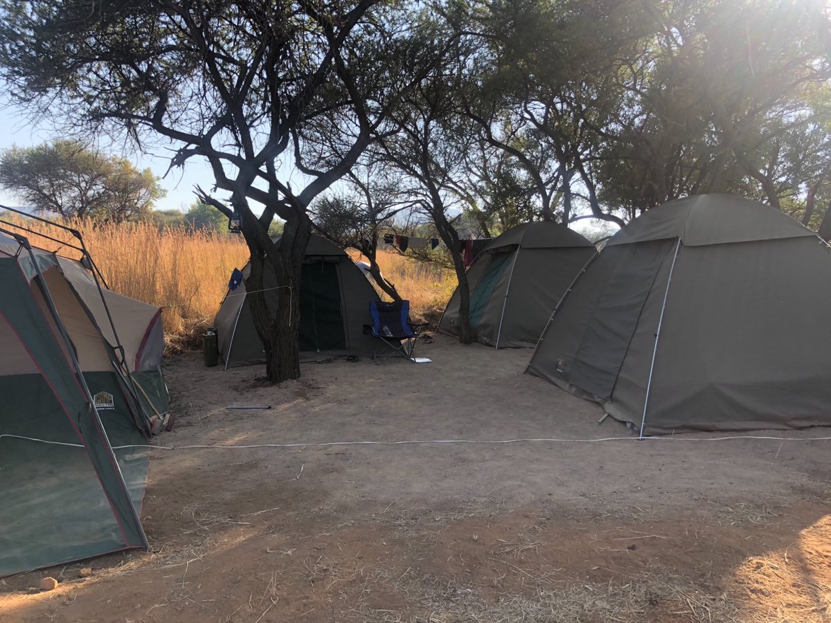 Our Landarch team setting up camp in the Waterburg for a new landscape and rehabilitation project ...