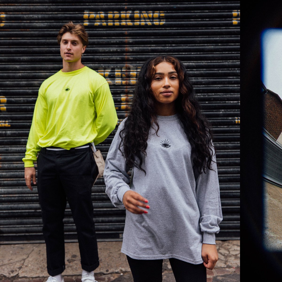 futureselfshop's tweet image. N O W  L I V E long sleeve tees - cop the new garms with back print, embroidered icon and long sleeves in neon and grey from futureselfshop.com