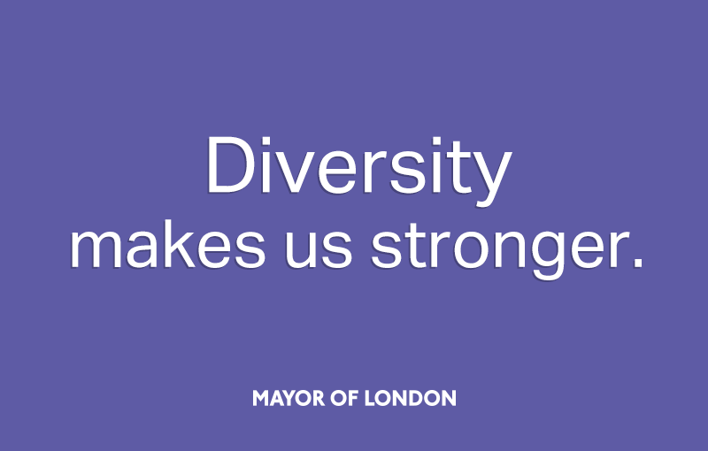 MayorofLondon's tweet photo. In #London, everyone is different. And that means anyone can fit in. #LondonisOpen https://t.co/ly2kXH99xO