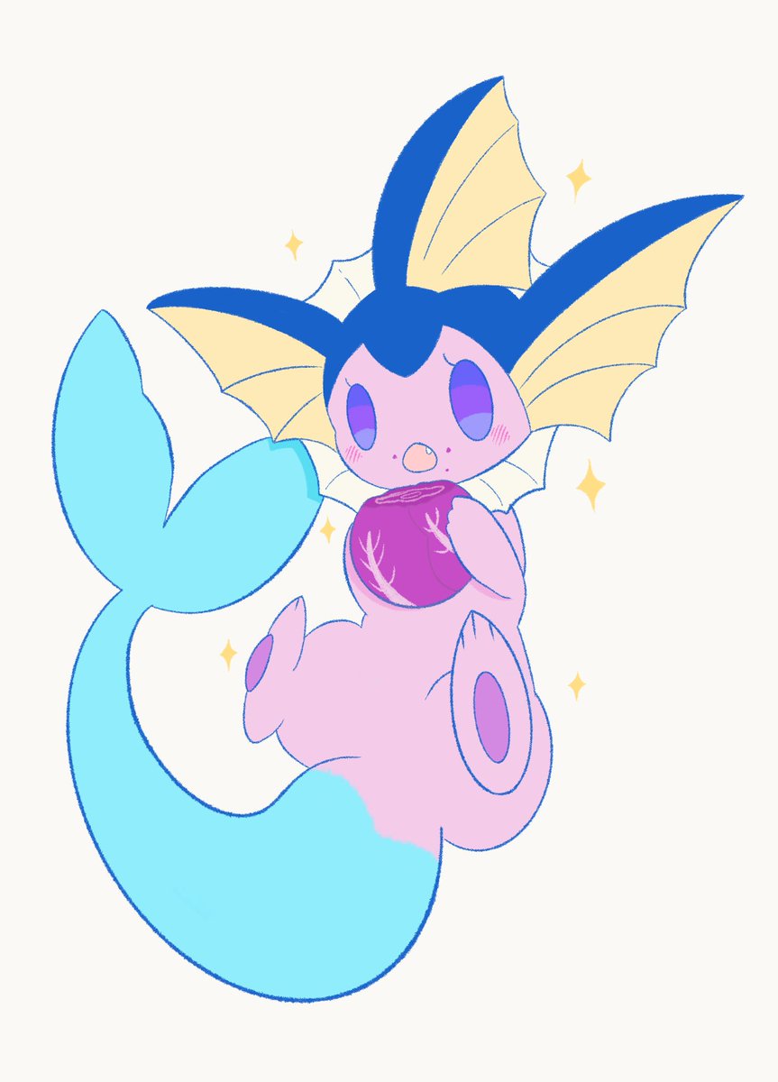 赤キャベツが好きすぎて色違いになりかけてるシャワーズ Umbraのイラスト