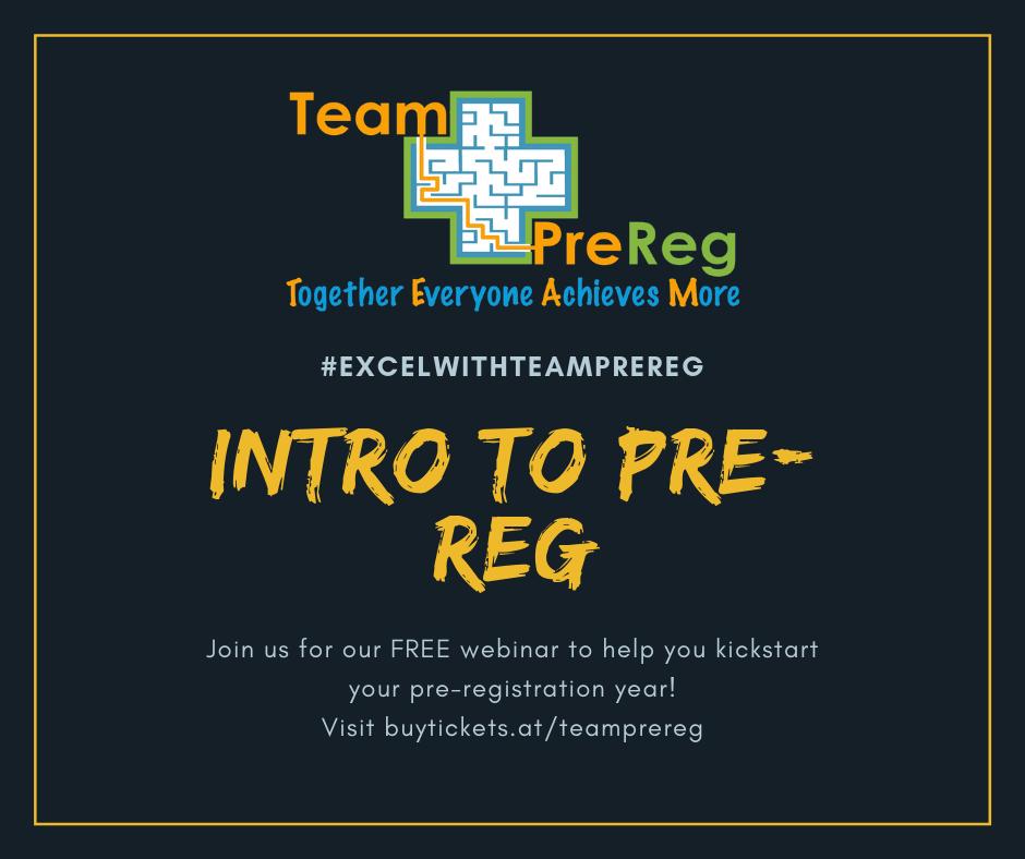 TeamPreReg's tweet image. Remember - FREE webinar for new pre-reg students, don't miss out on this fantastic webinar!

Please RT or DM for more info!