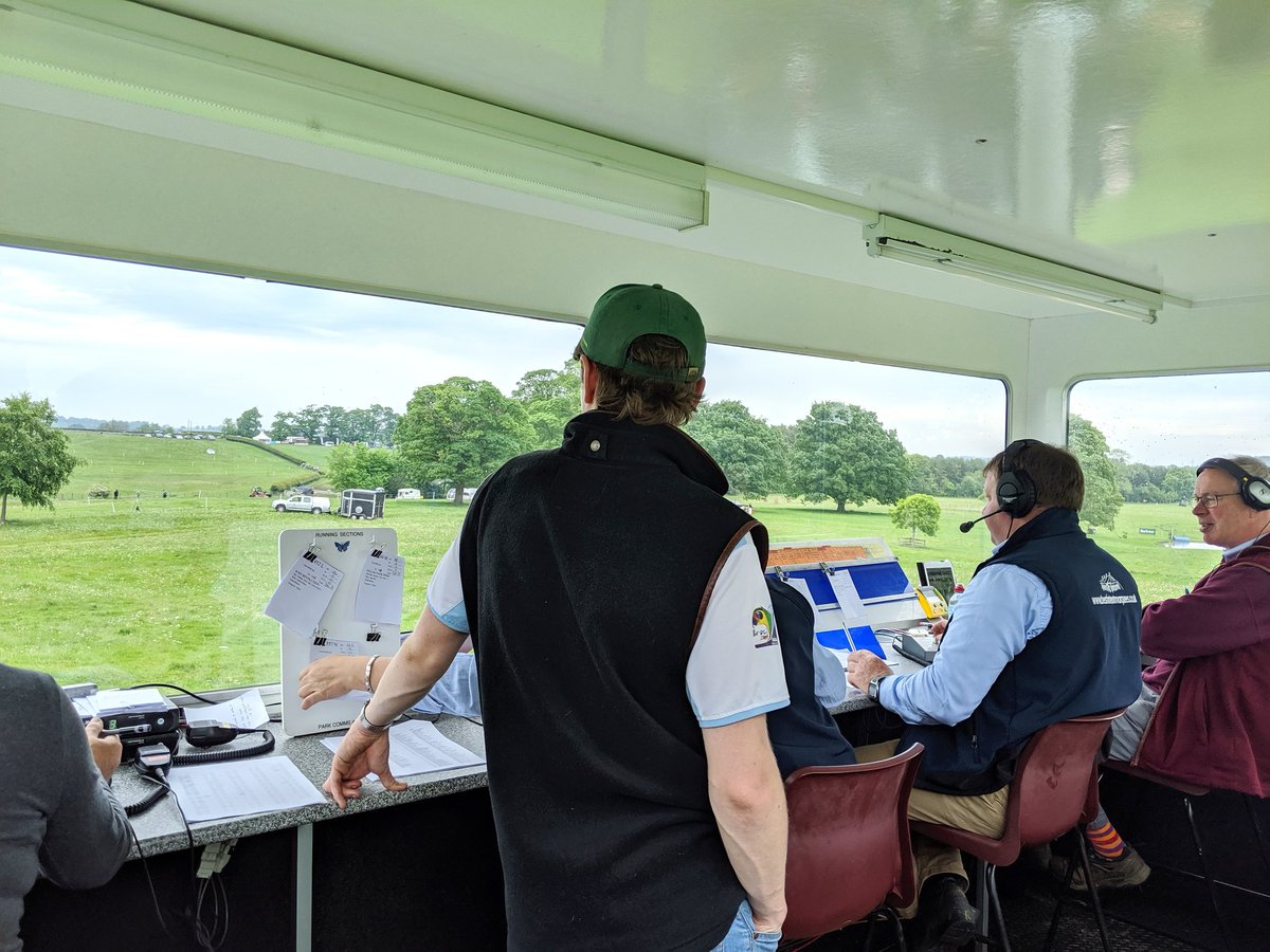 BEHIND THE SCENES at #BelsayHorseTrials19!! A fabulous view of the full XC course from the officials box 👀