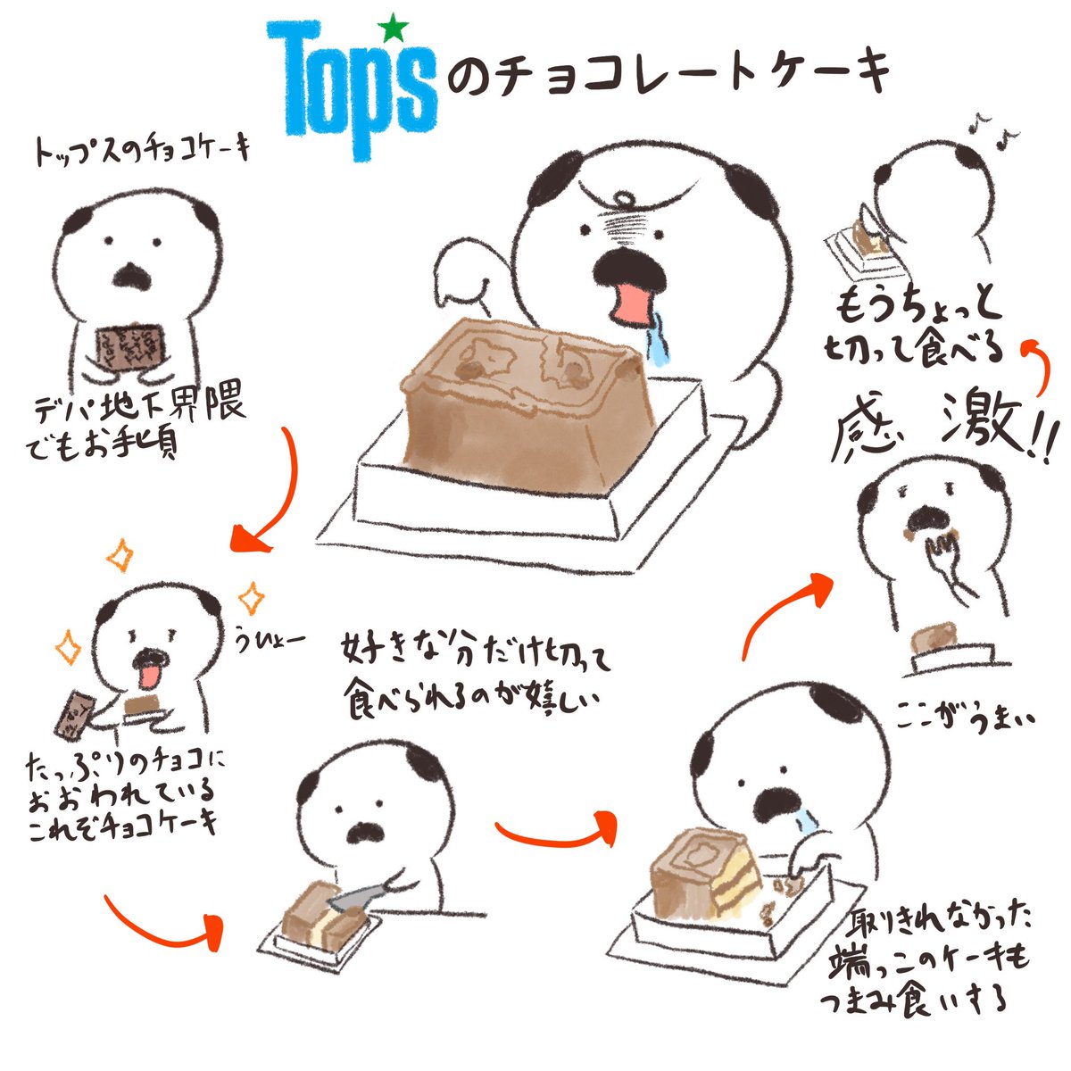 Marubooo まるぼー בטוויטר トップスチョコレートケーキ 絵描きさんと繋がりたい マスコット Pug パグ イラスト マンガ ビート板 日常 毎日 犬 Illustration Illustrator Mydrawing かわいい ゆるい 糖分 キャラクター まぬけん チョコケーキ