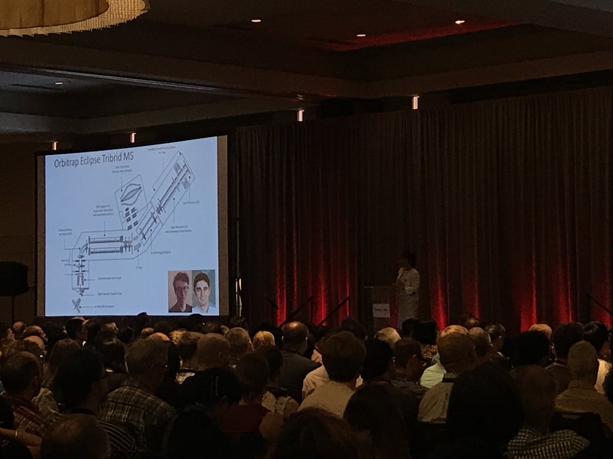 BioPharmaRadar's tweet photo. Dame Carol Robinson giving the plenary talk at the Thermo Fisher Scientific User meeting! #orbitrapeclipse #ASMSATL #Orbitrap #MassSpectrometry https://t.co/DTDHRFNEd7