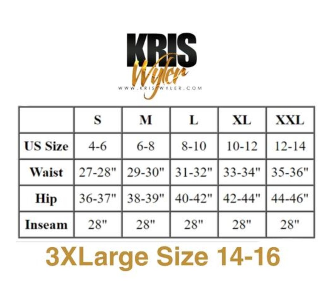 Kris Line Size Chart