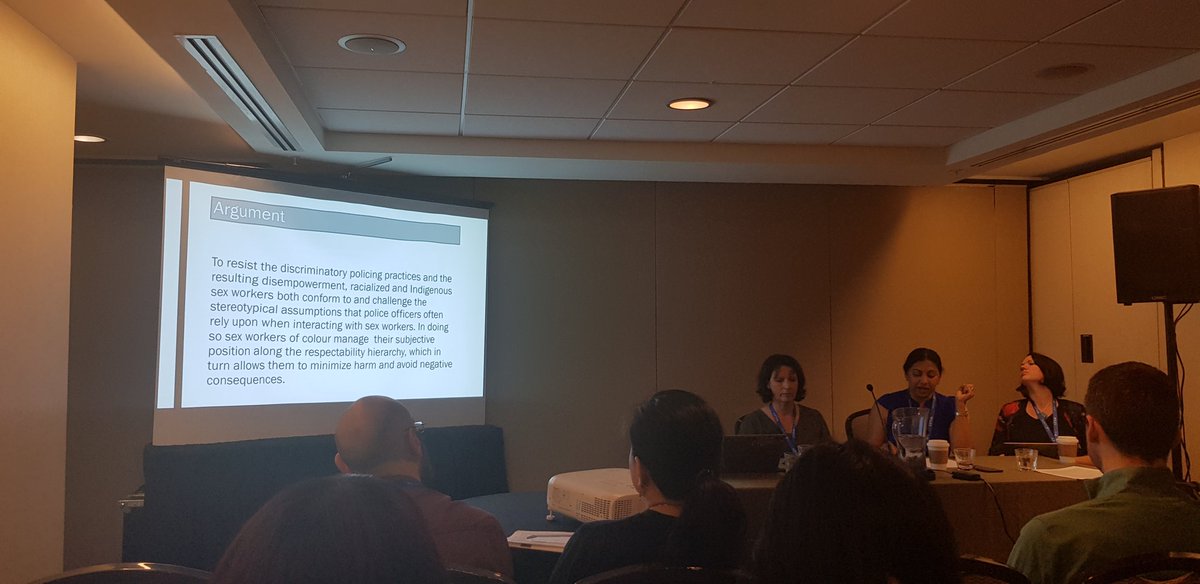 criminographer's tweet image. Next up the newly doctored (congrats!) @MRaguparan on indigenous indoor sex workers&apos; encounters with law enforcement. #CRN6_DC2019