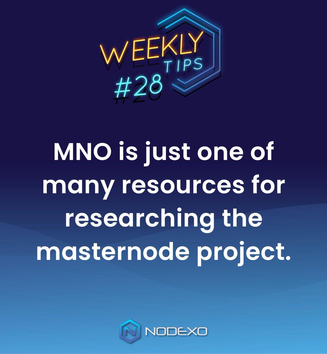 nodexo_io's tweet photo. When researching the #masternode project use all available information for your due diligence. And remember solely relying to @_mn_o_ website is not enough. Take care of your money. 💡 https://t.co/9keNcXELIv