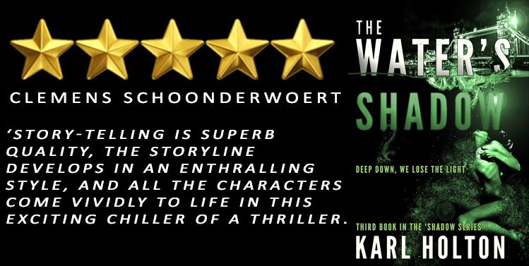 #BookReview for The Water's Shadows by <a href="/KarlHolton/">Karl Holton</a> 

#RRBC #IAN1 #WritingCommunity   

Enjoy a #free copy of #book #1 in the 'Shadow Series' when you join the Shadow Club at:
karlholton.com/shadow-club/
