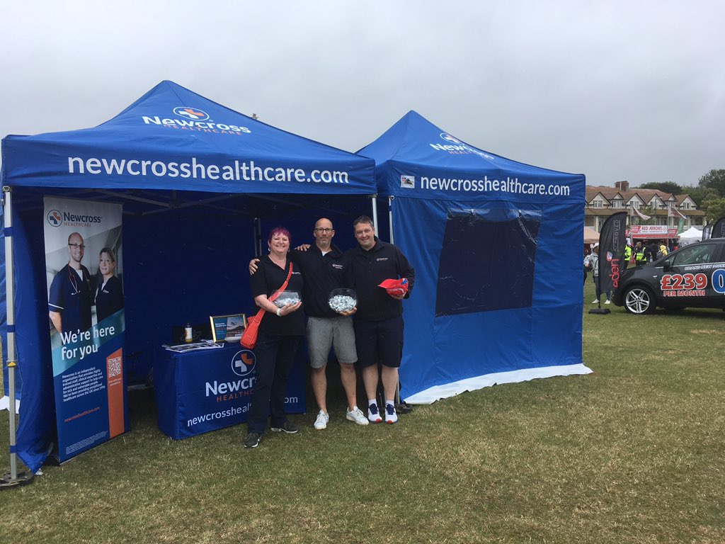 NewcrossHealth's tweet photo. Our training team out in force at #TorbayAirshow If you need rain cover, pop by the stand for shelter! https://t.co/3MANoP307A